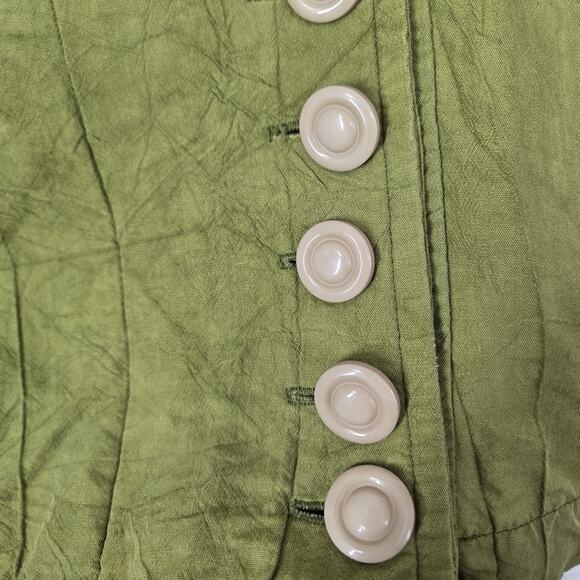 Vtg Platinum by Dorothy Schoelen Jacket Blazer sz S Green Artsy Lagenlook READ - Picture 6 of 16